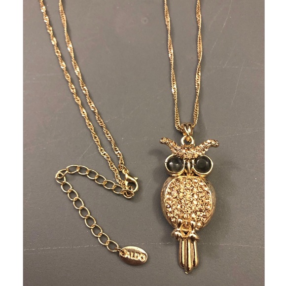 💜 2/$25 NWOT Aldo Owl Necklace - Picture 1 of 6